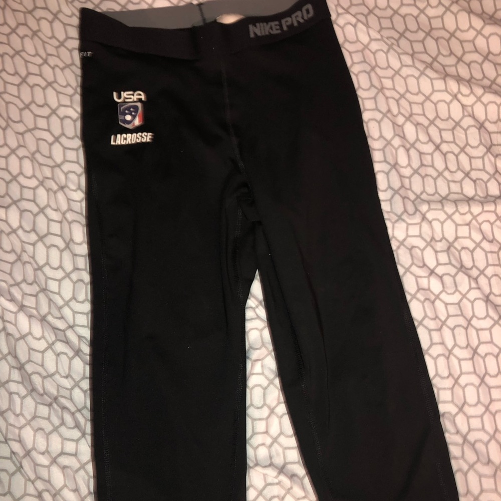 USA lacrosse Nike pro leggings